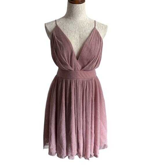 Windsor Kiernan Glittering Mesh Party Dress Sz M softgirl HOCO Y2K Holiday Party - Picture 4 of 13